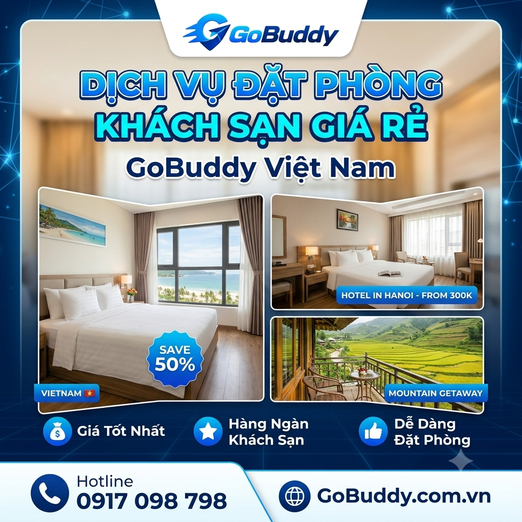 Đặt phòng khách sạn GoBuddy Việt Nam – Giá tốt, hỗ trợ nhanh