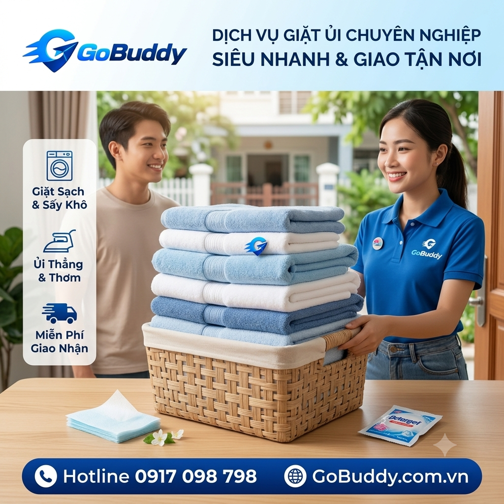 Dịch vụ giặt ủi GoBuddy Việt Nam | Giặt sạch, giao tận nơi